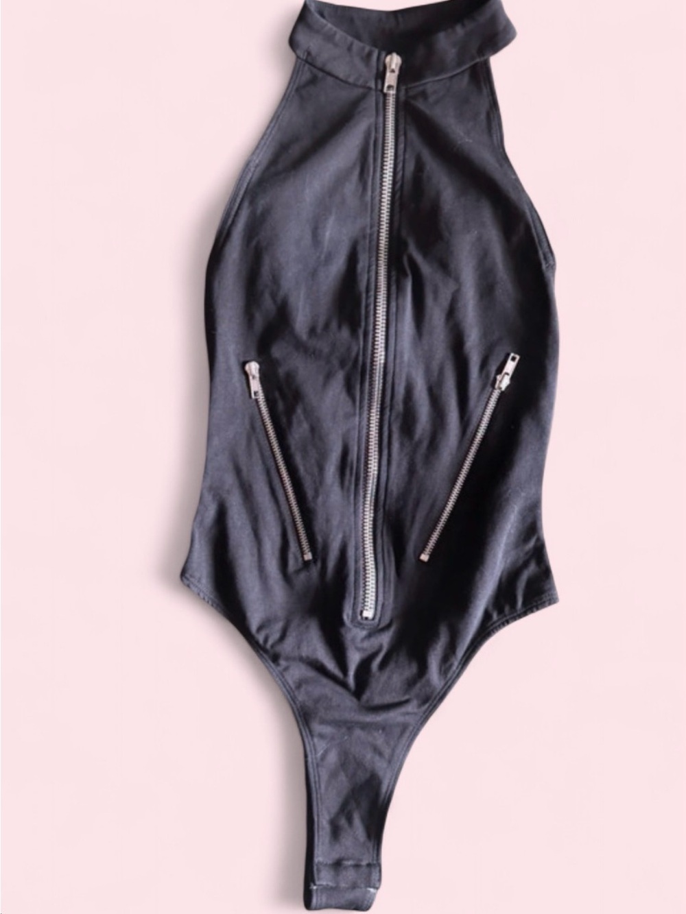 I.AM.GIA Tiki Black Halter Bodysuit